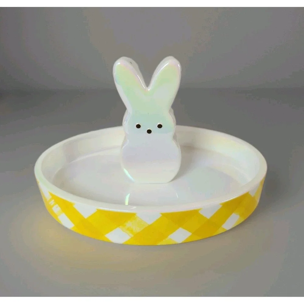 Bath And Body Works PEEPS BUNNY Body Care Ceramic Tray Trinket Holder Cottage